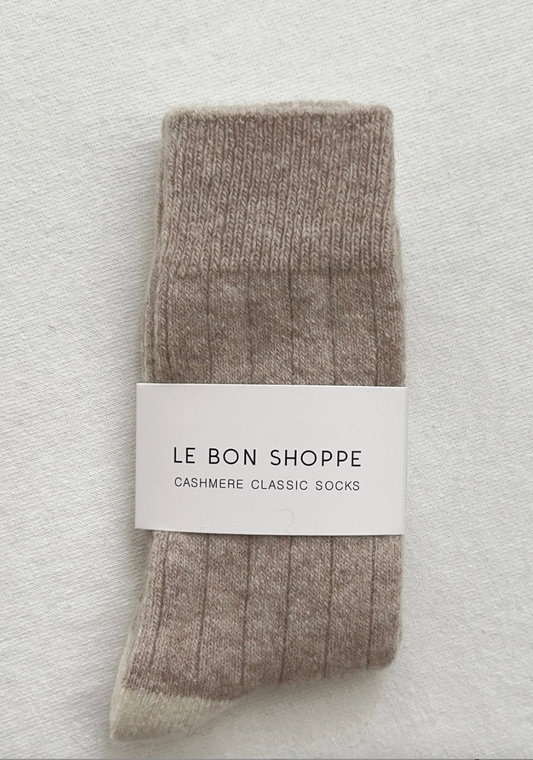 Le Bon Shoppe Classic Cashmere Socks | Fawn