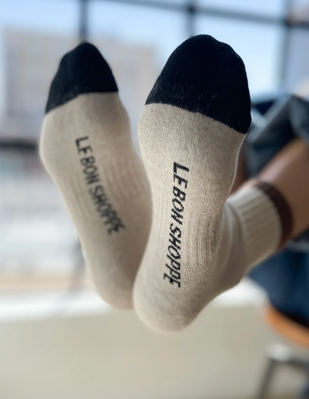 Le Bon Shoppe Color Block Girlfriend Socks | Black Coffee