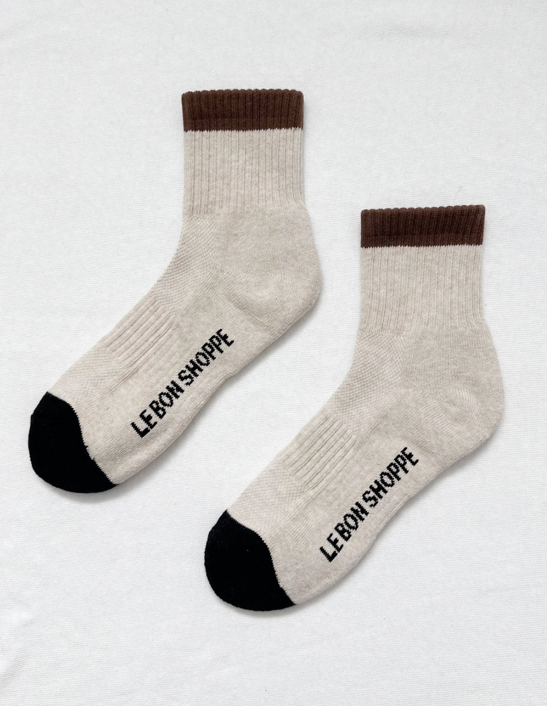 Le Bon Shoppe Color Block Girlfriend Socks | Black Coffee