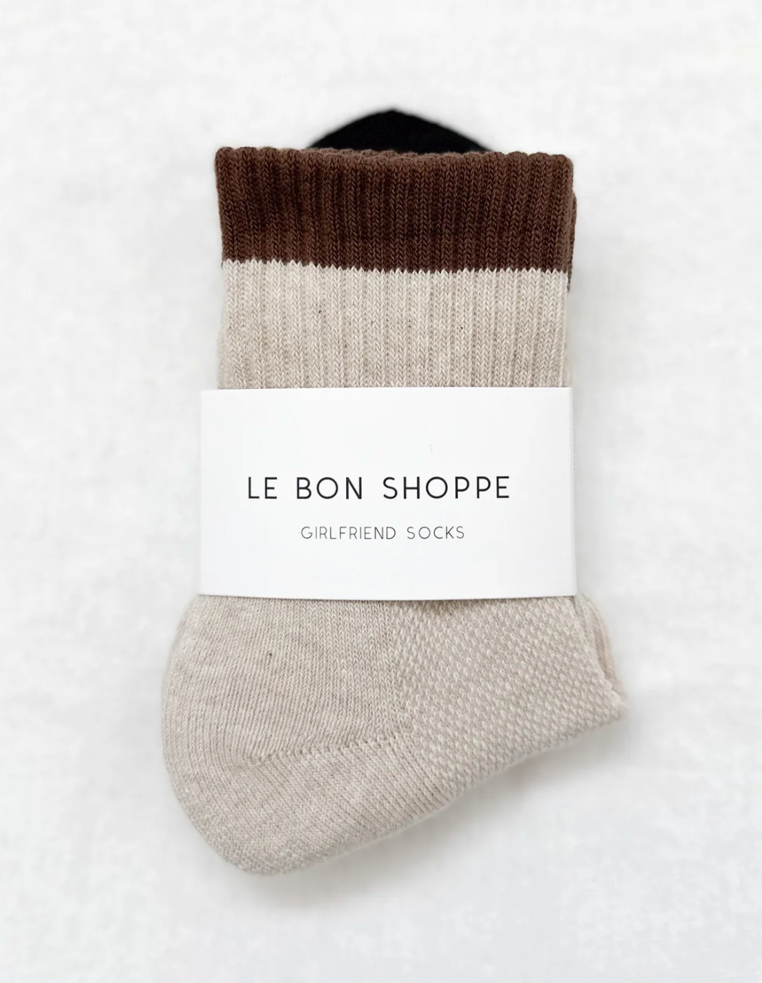 Le Bon Shoppe Color Block Girlfriend Socks | Black Coffee