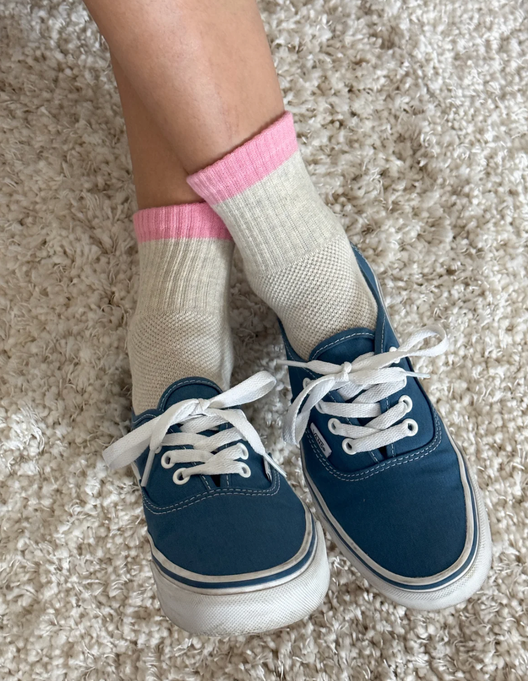 Le Bon Shoppe Color Block Girlfriend Socks | Grey Pink
