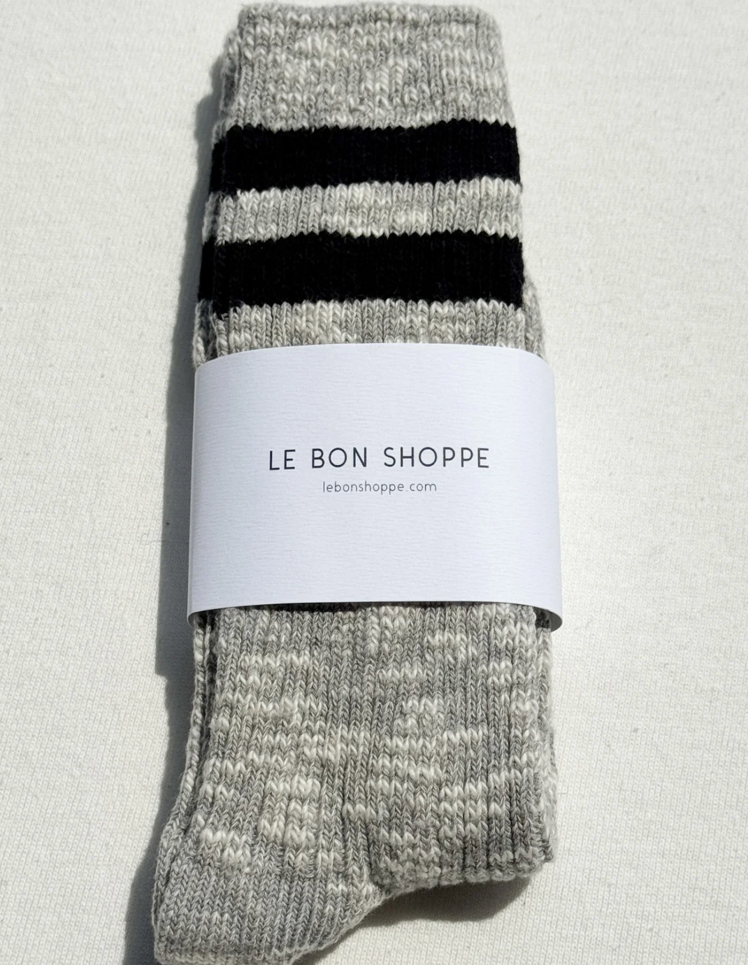 Le Bon Shoppe Cottage Varsity Socks | Ht. Grey Varsity