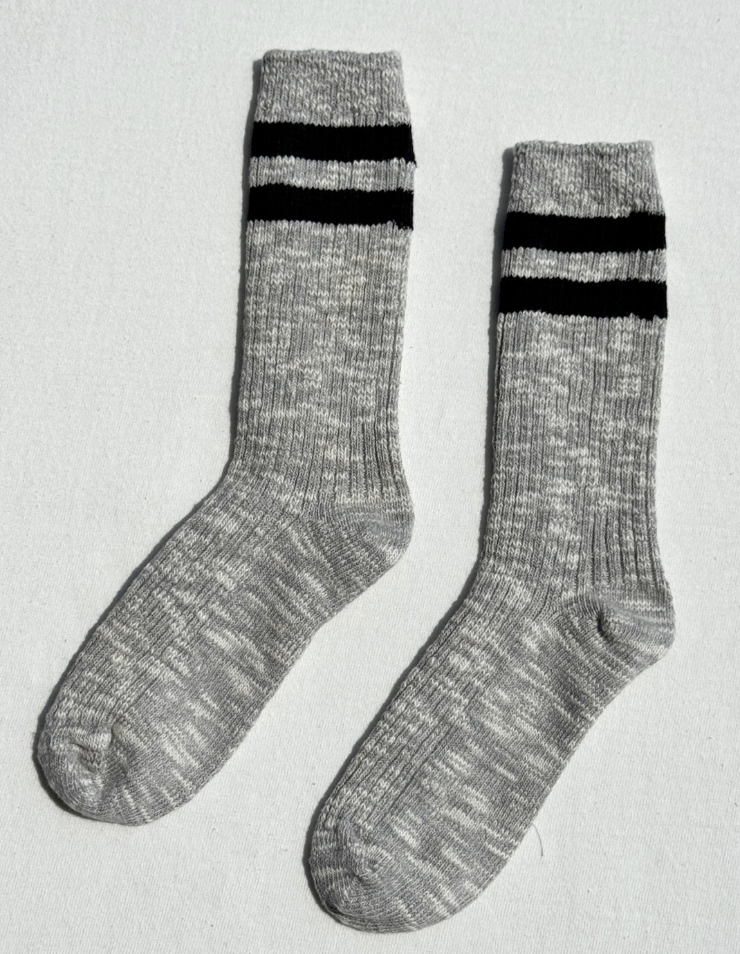 Le Bon Shoppe Cottage Varsity Socks | Ht. Grey Varsity
