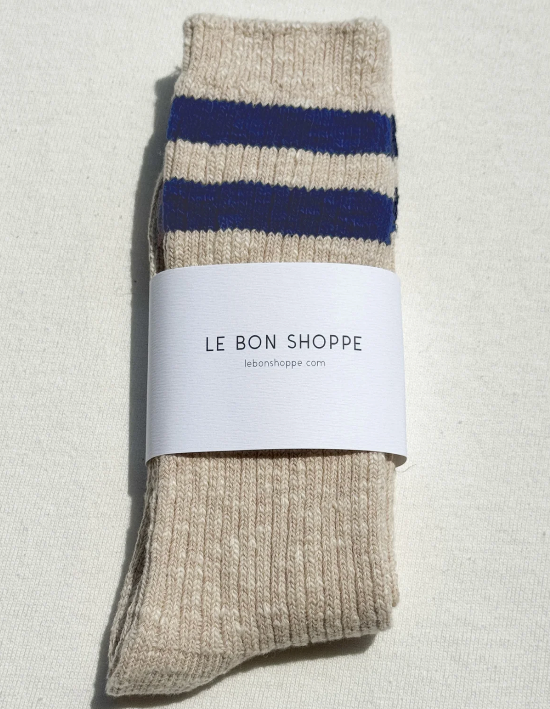 Le Bon Shoppe Cottage Varsity Socks | Oatmeal Varsity