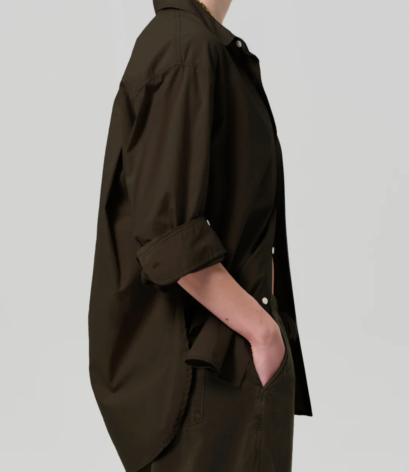 Citizen of Humanity Kayla Shirt | Dark Olive