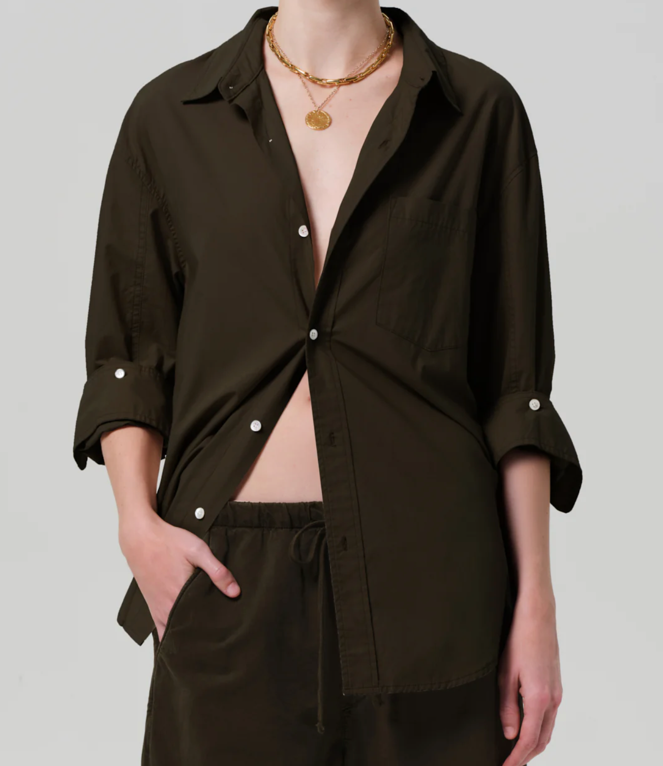 Citizen of Humanity Kayla Shirt | Dark Olive