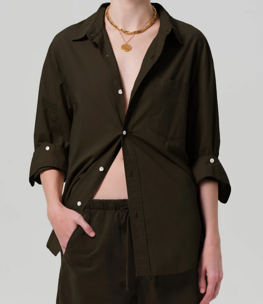 Citizen of Humanity Kayla Shirt | Dark Olive