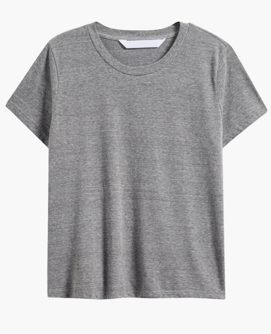 Mother Denim Lil Goodie Goodie T-Shirt | Heather Gray