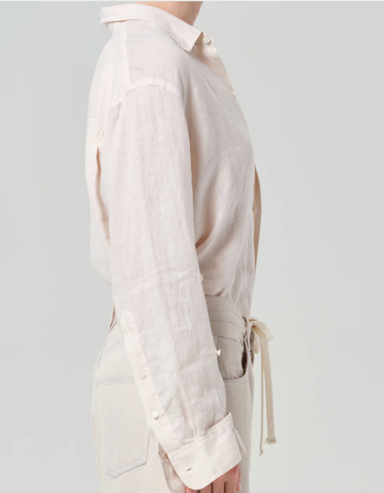 Citizen of Humanity The Shrunken Kayla Shirt | Pale Stone