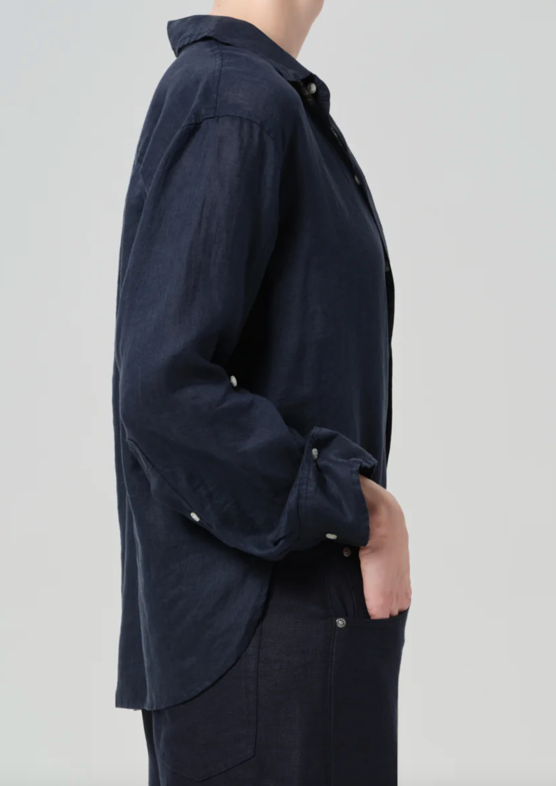 Citizen of Humanity The Shrunken Kayla Shirt | True Navy