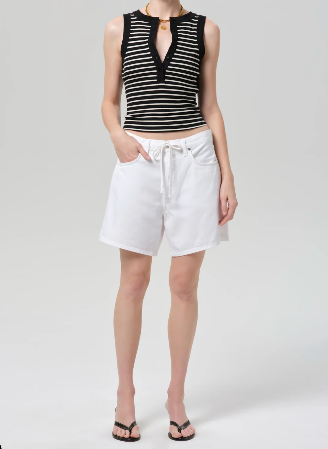 Citizens of Humanity Caralyn Tank | Anthracite Stripe