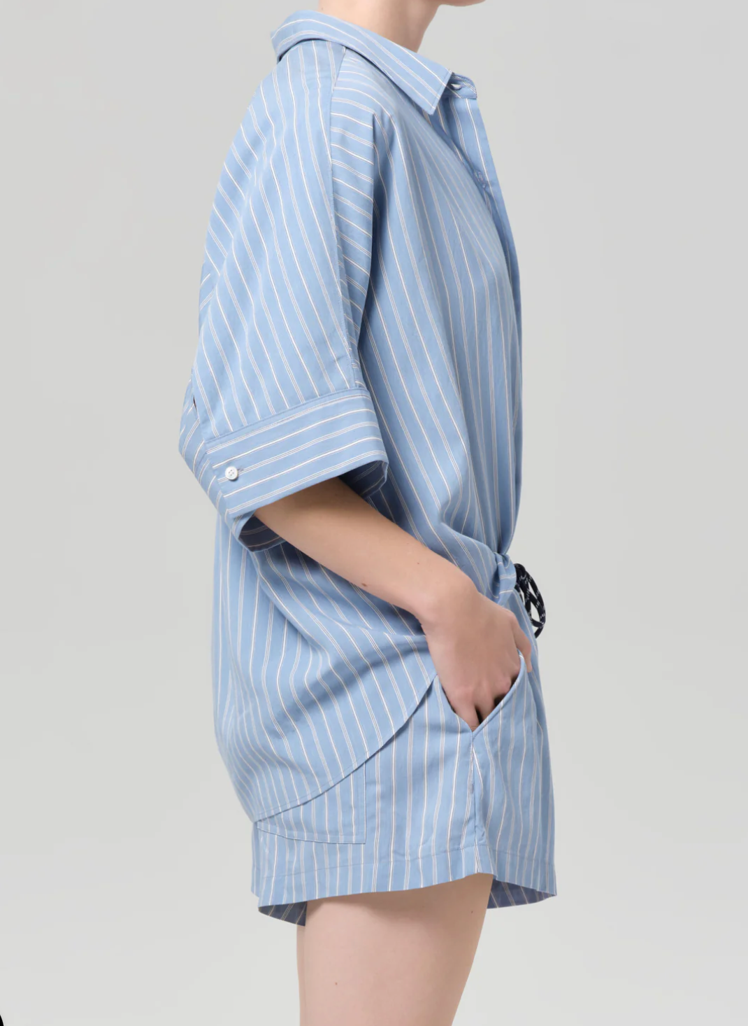 Citizens of Humanity Claire Origami Shirt | Capri Stripe