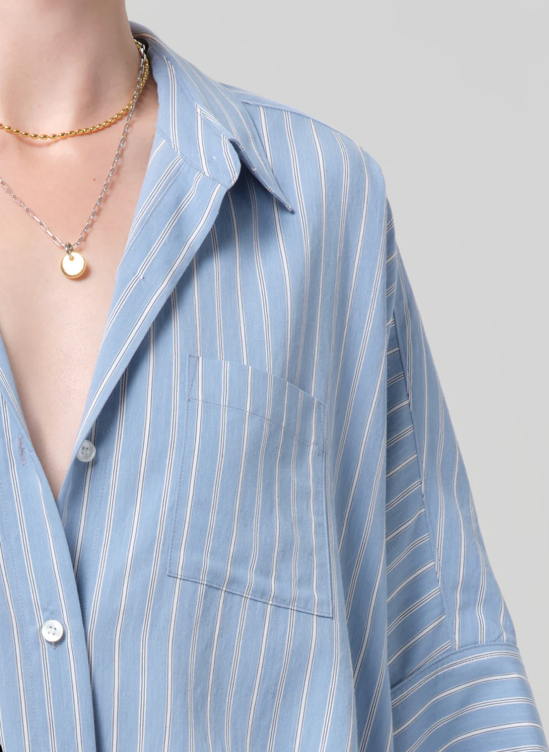 Citizens of Humanity Claire Origami Shirt | Capri Stripe