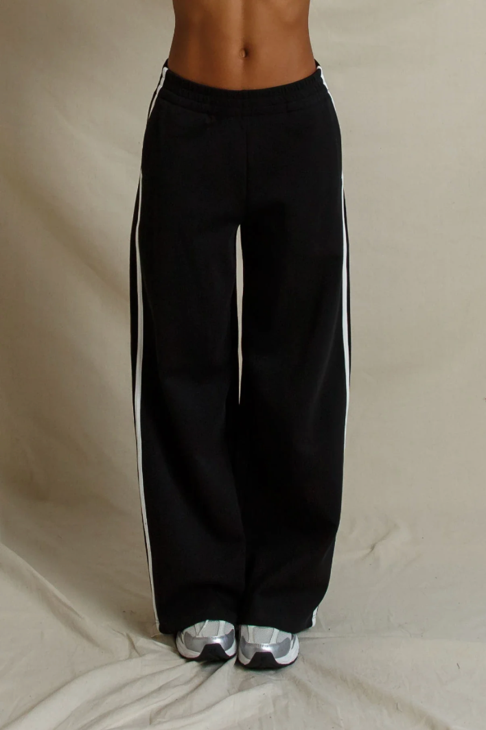 Perfect White Tee Mikos Travel Wide Leg Pant | True Black