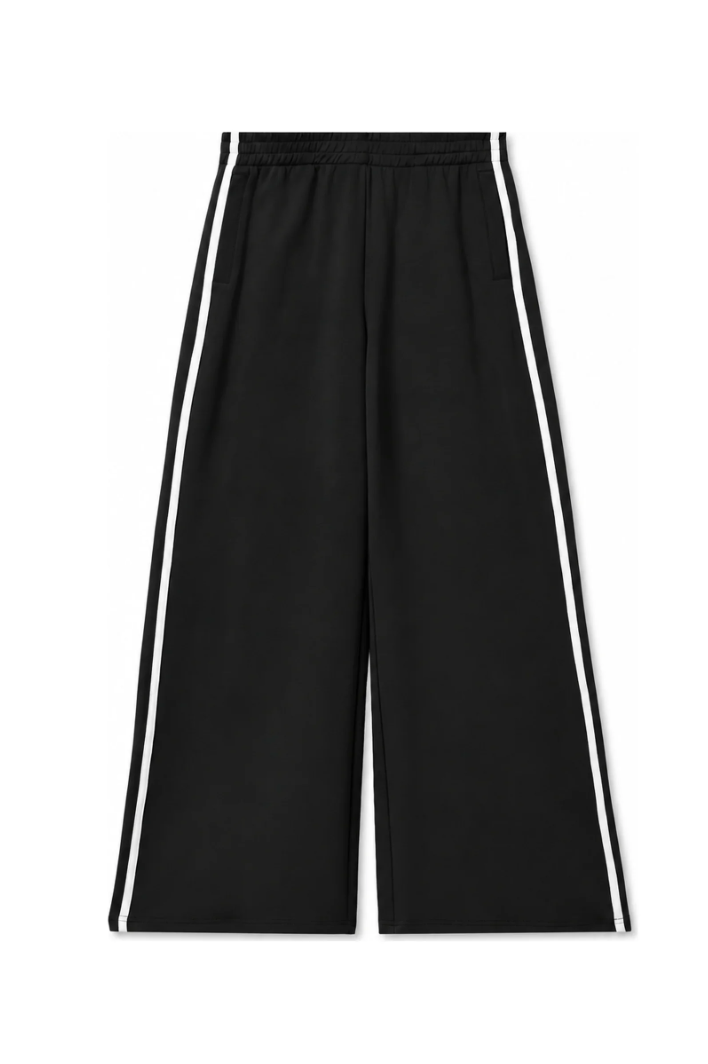 Perfect White Tee Mikos Travel Wide Leg Pant | True Black