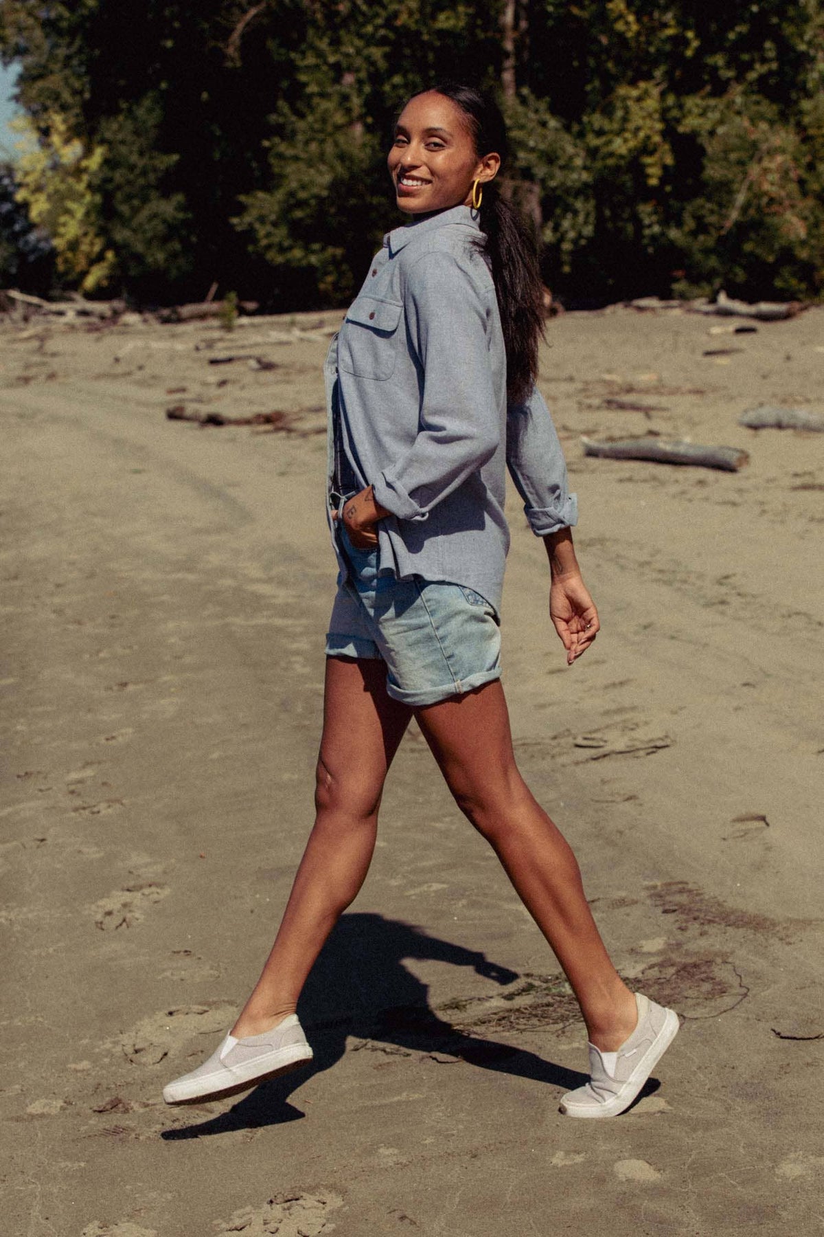 Denim Twill Flannel Shirt
