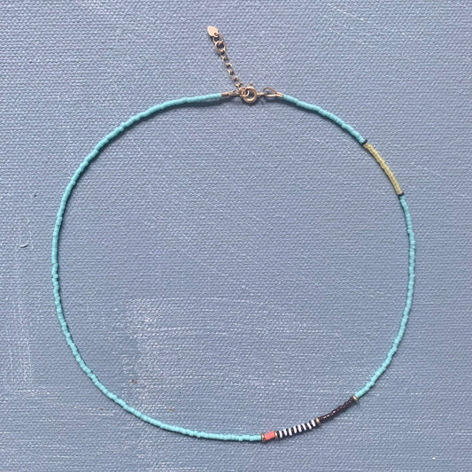 Thinnest Line Necklace | Turquoise