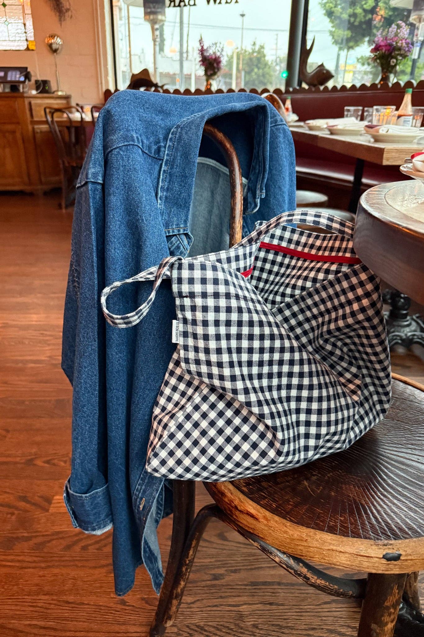 Happy Carry Bag | Navy Gingham
