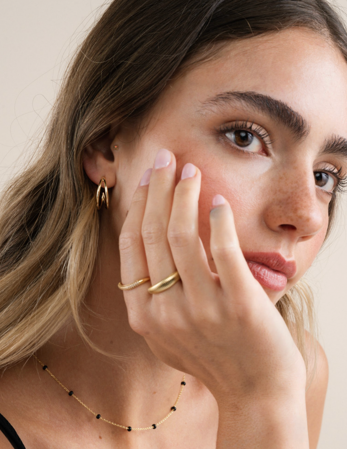 Ridged Gold Ring