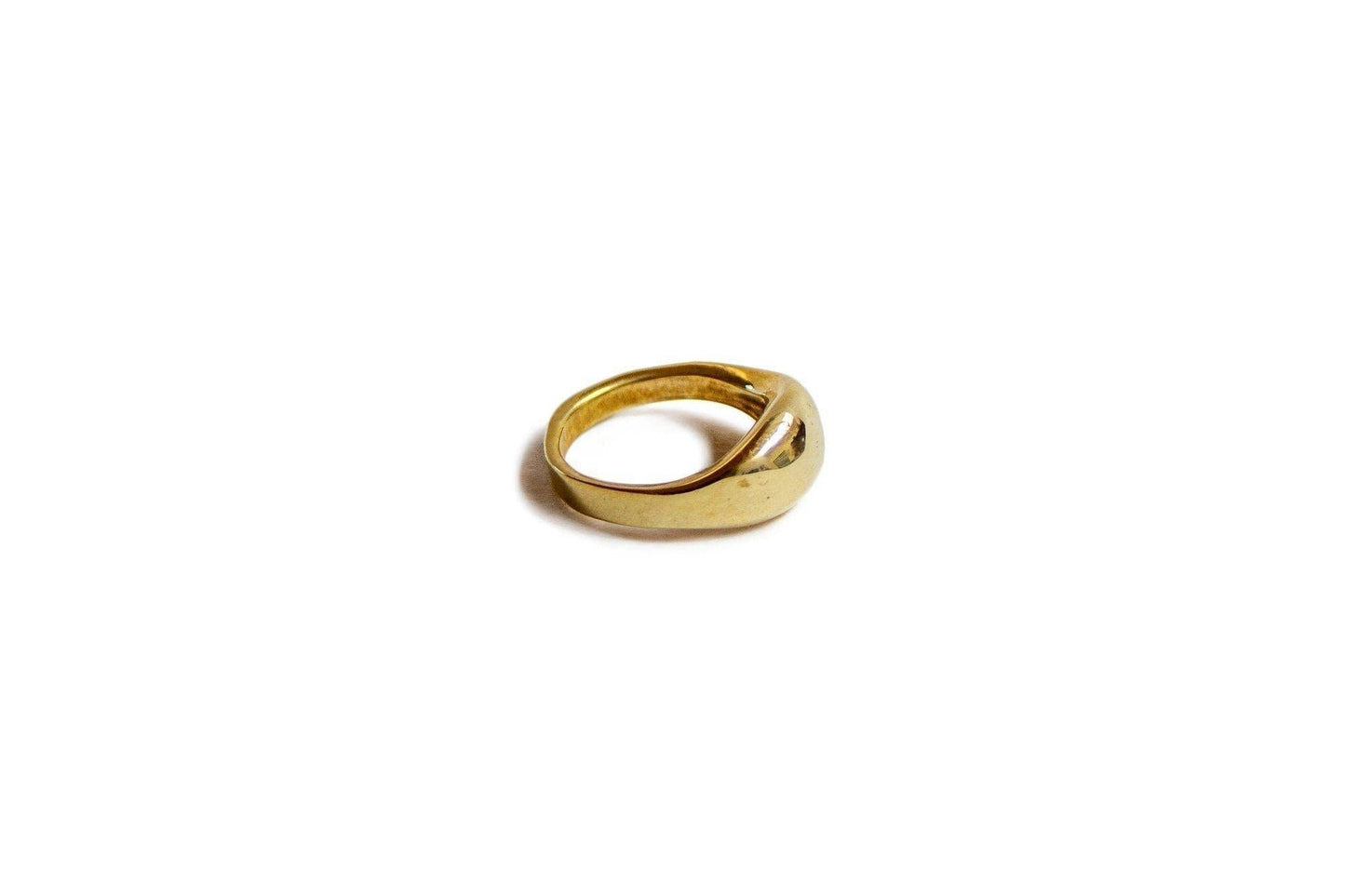 Dome Minimalist Recycled Brass Pinky Ring