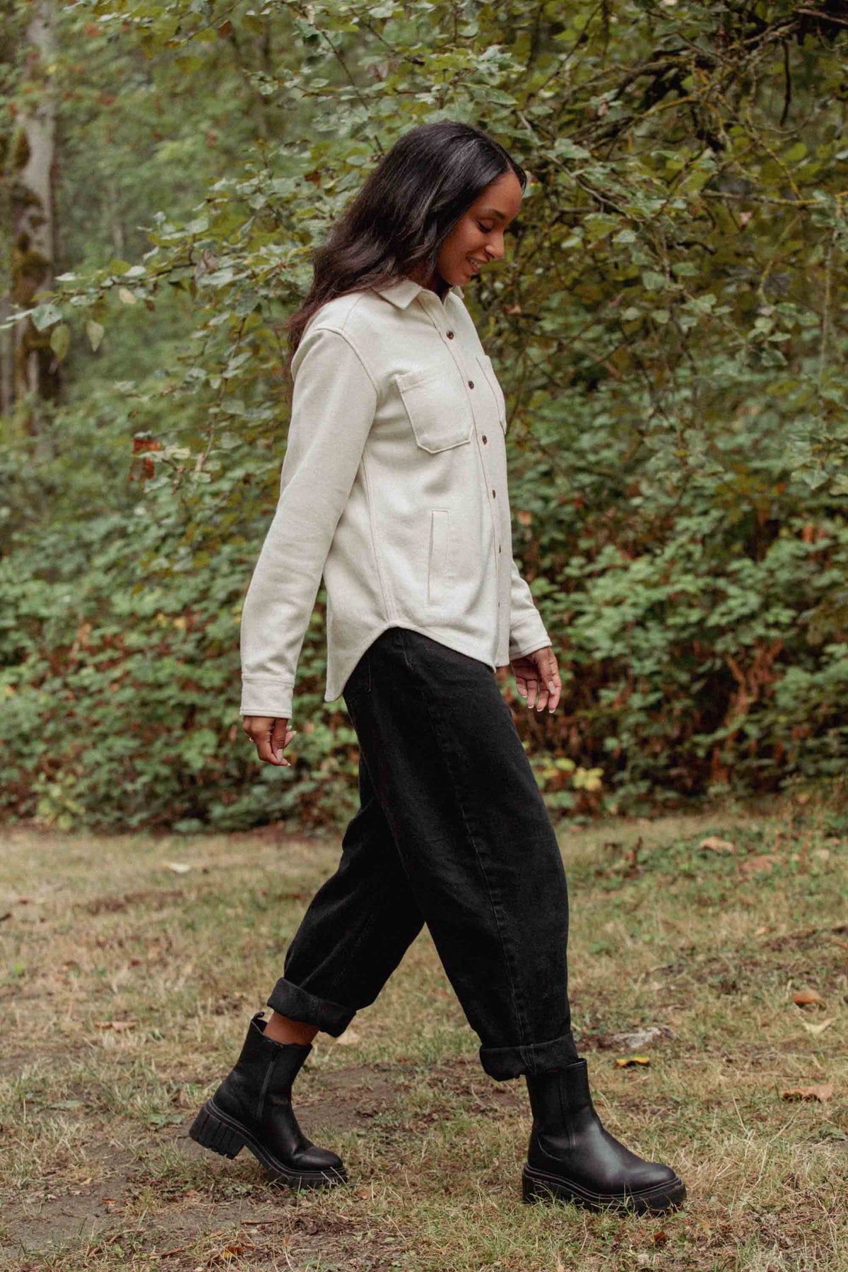 Ivory Twill Shacket