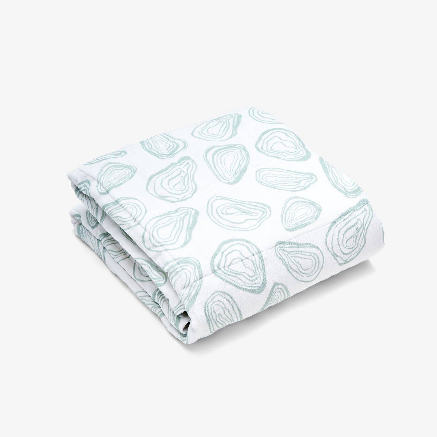 Quilted Oyster Cotton Muslin Baby Blanket