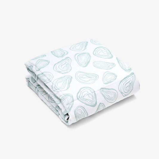 Quilted Oyster Cotton Muslin Baby Blanket