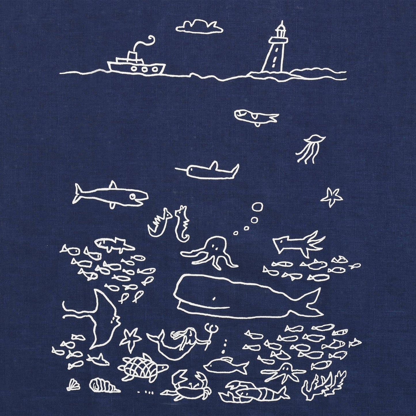 Under the sea tea towel