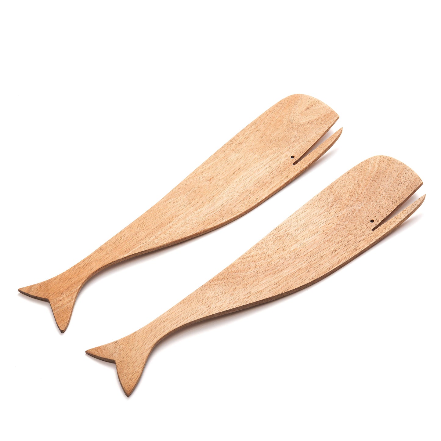 Acacia Wood Whale Salad Utensils