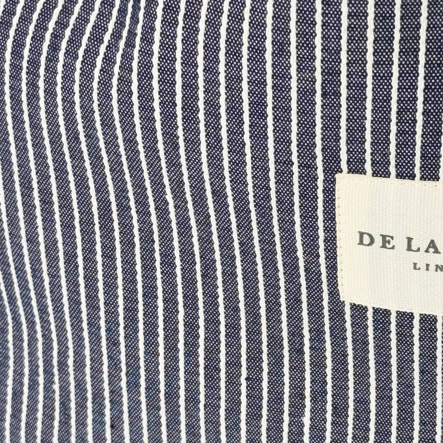 Navy + White Stripe Rectangular Tote Bag