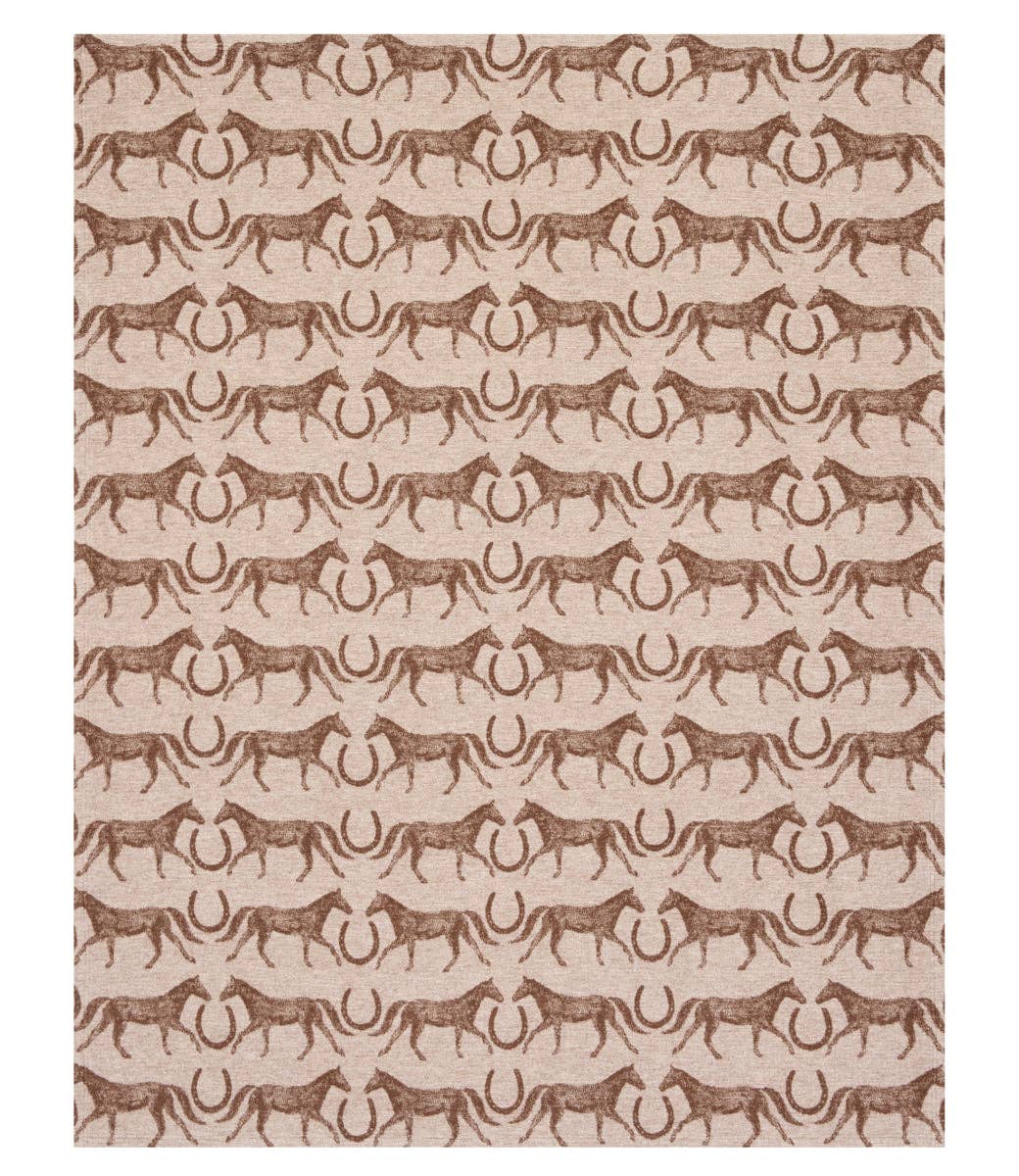 Hill Country Horses Lightweight Blanket | Brown