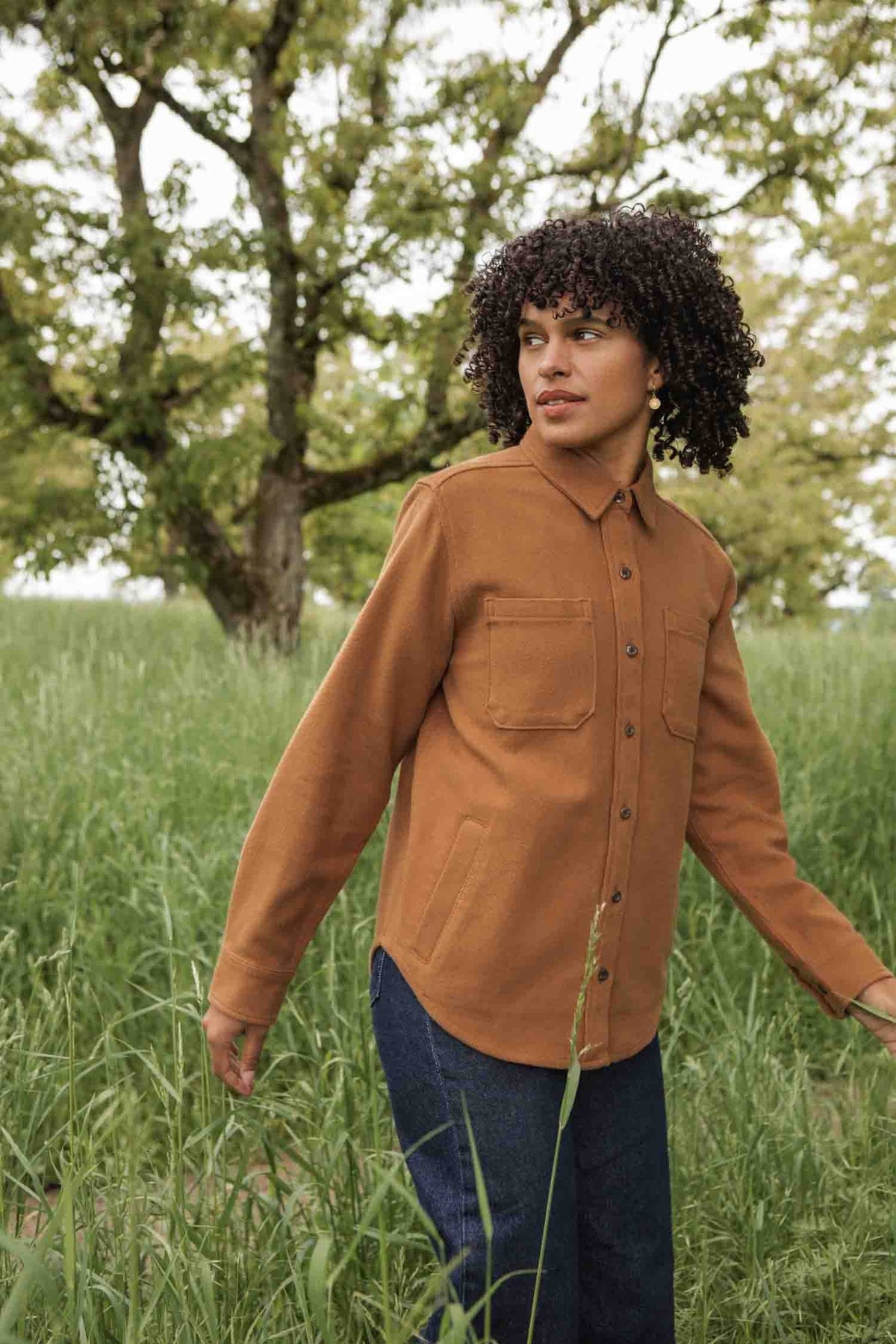 Camel Twill Shacket