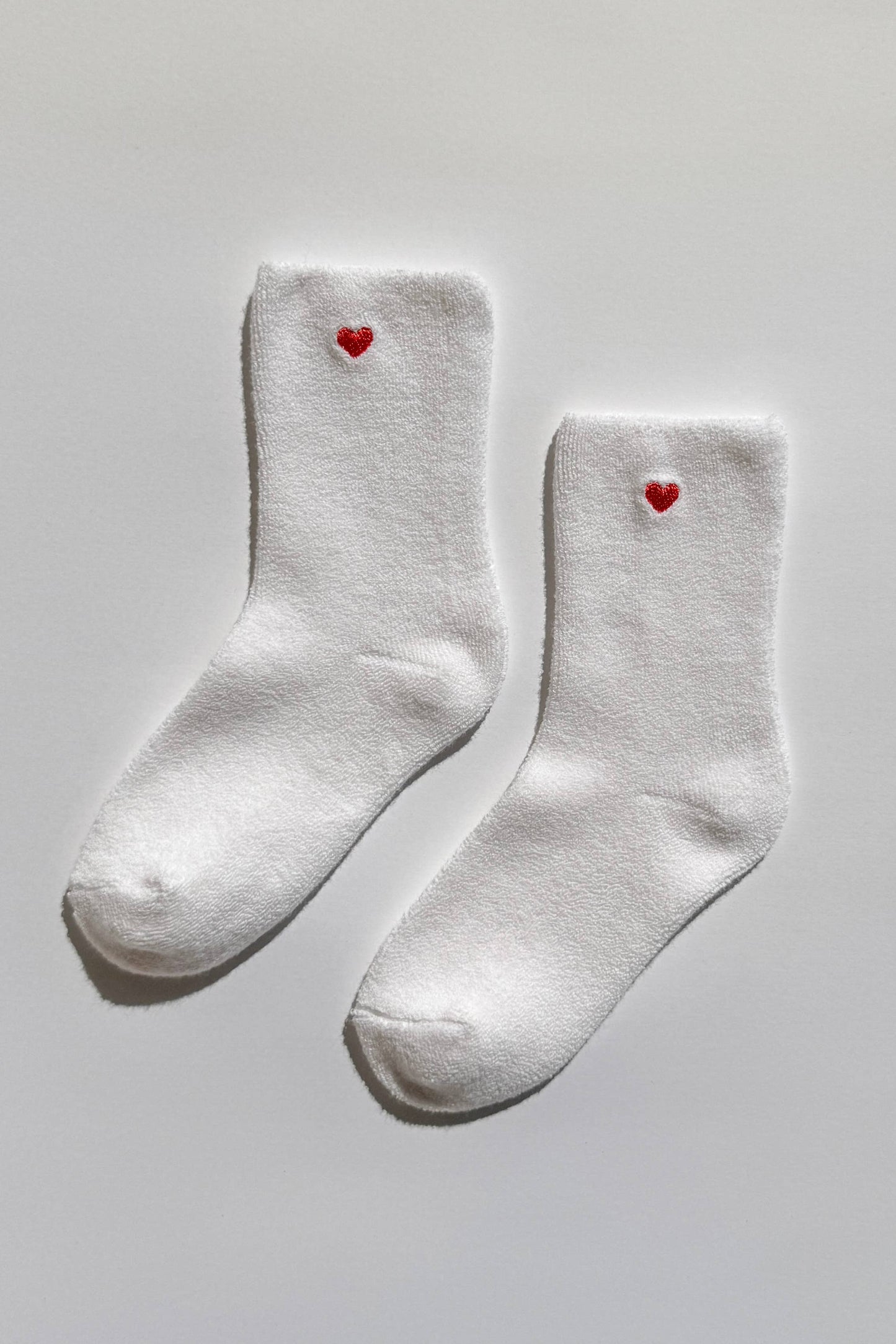 Le Bon Shoppe Embroidered Cloud Socks | White + Heart