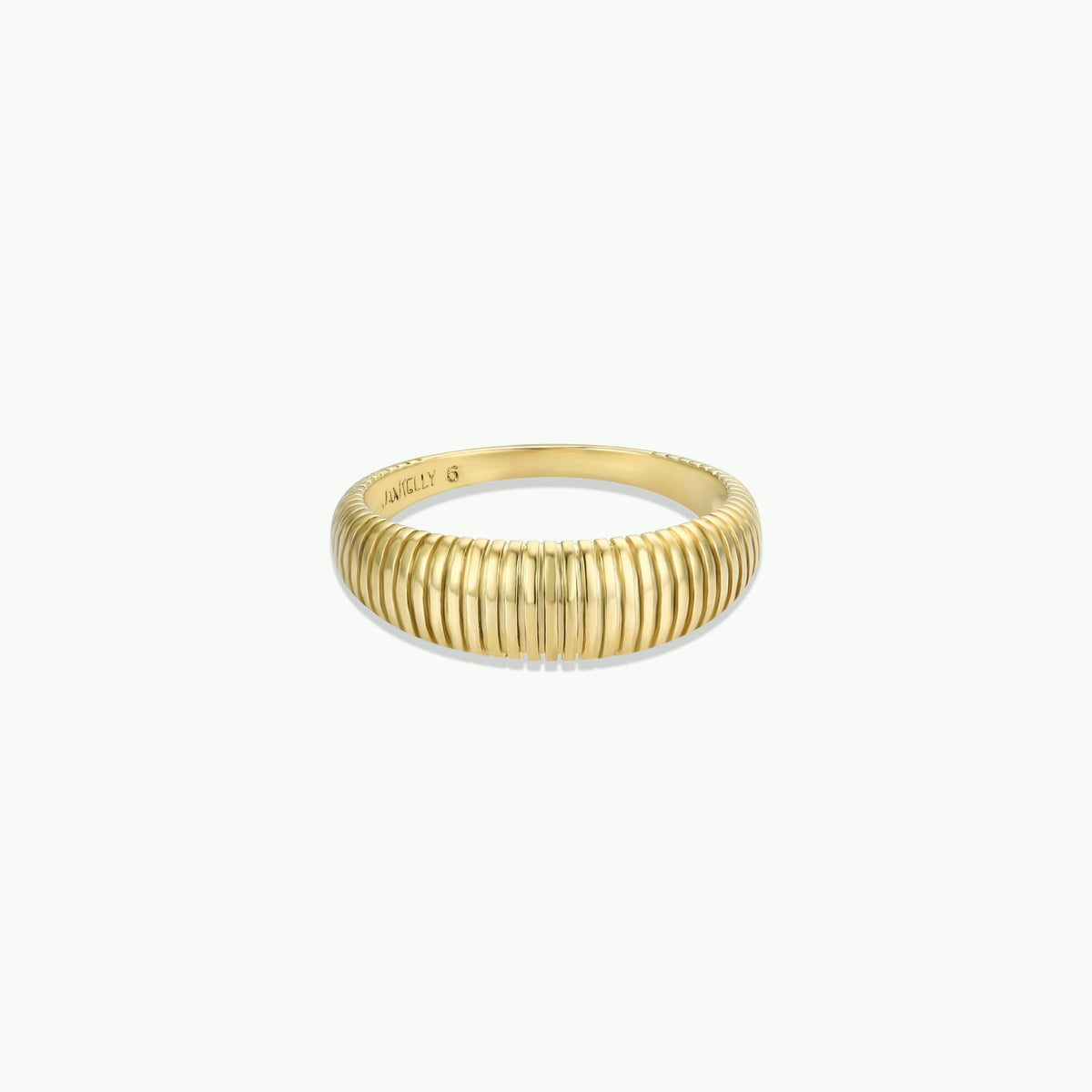 Ridged Gold Ring