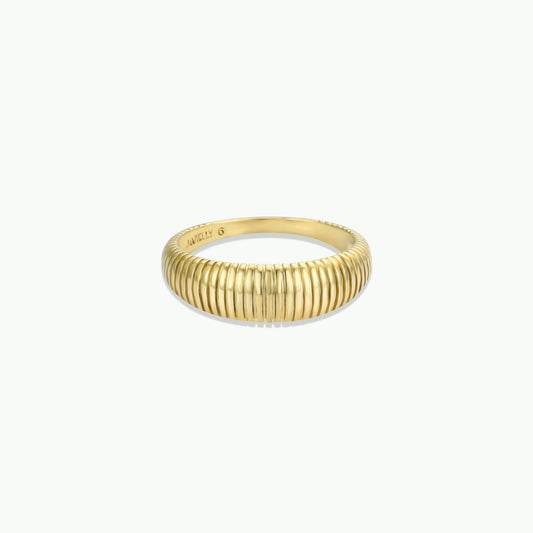 Ridged Gold Ring