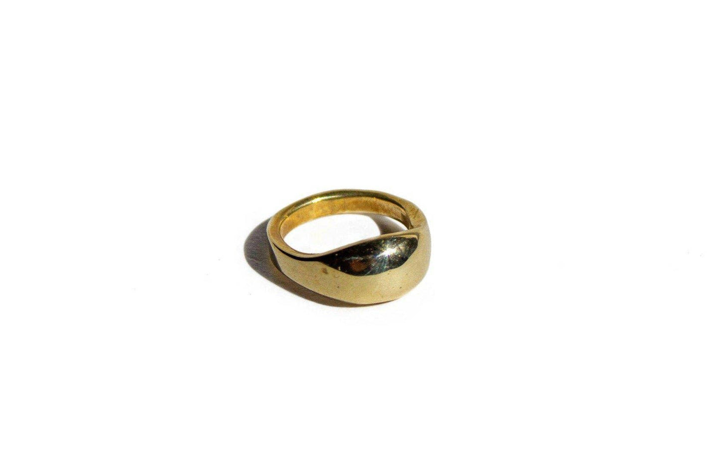 Dome Minimalist Recycled Brass Pinky Ring