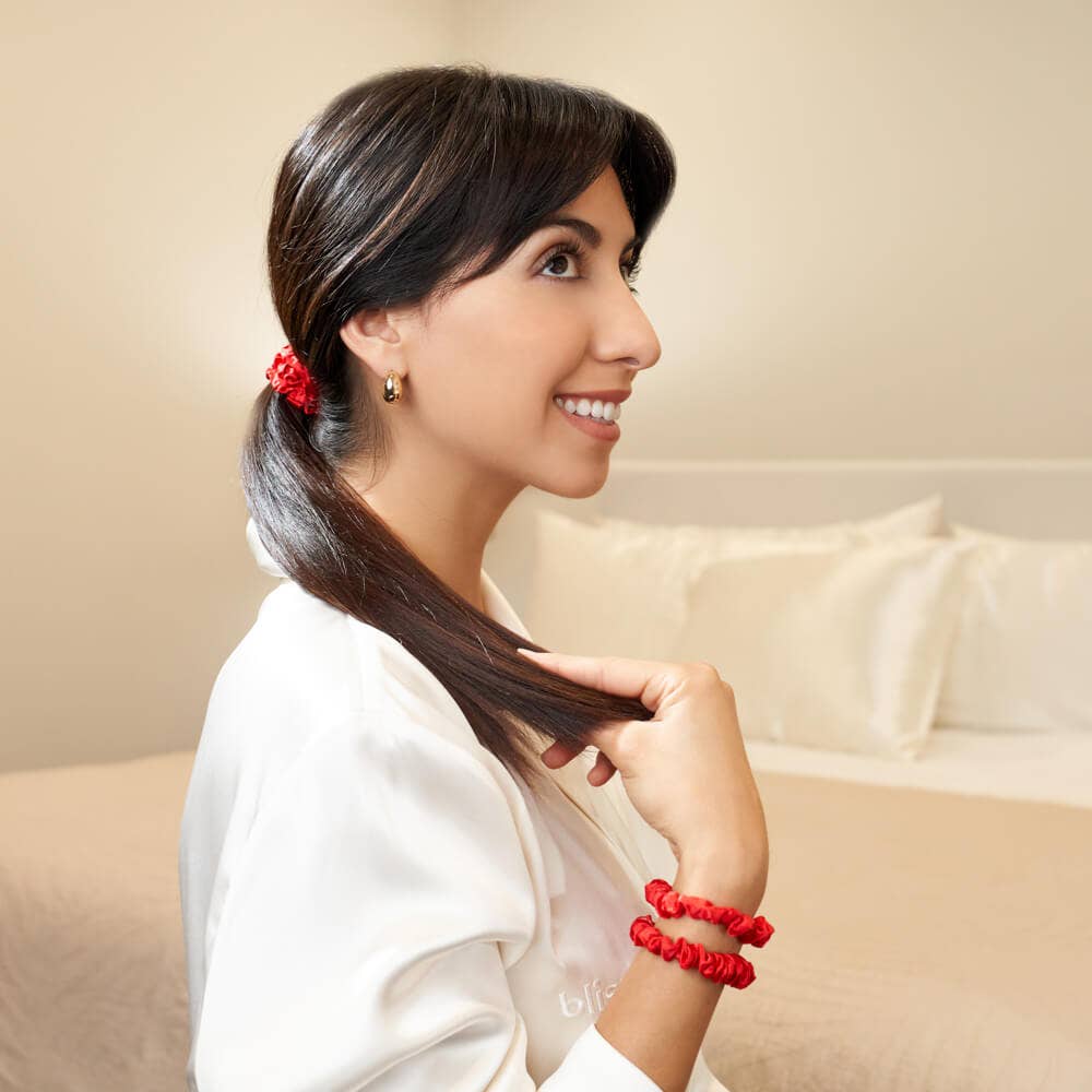 Blissy Skinny Scrunchies | Red