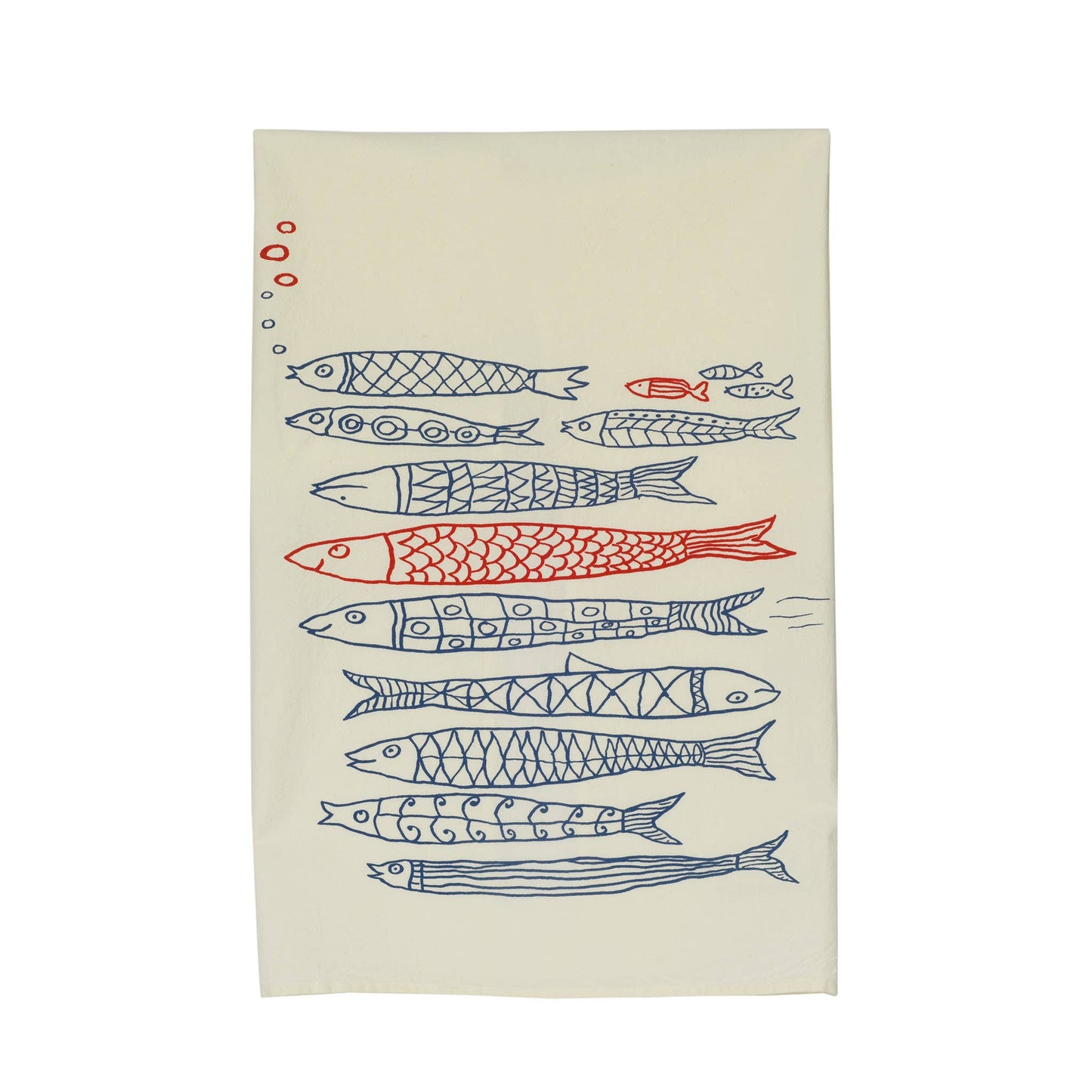 School of fish tea towel