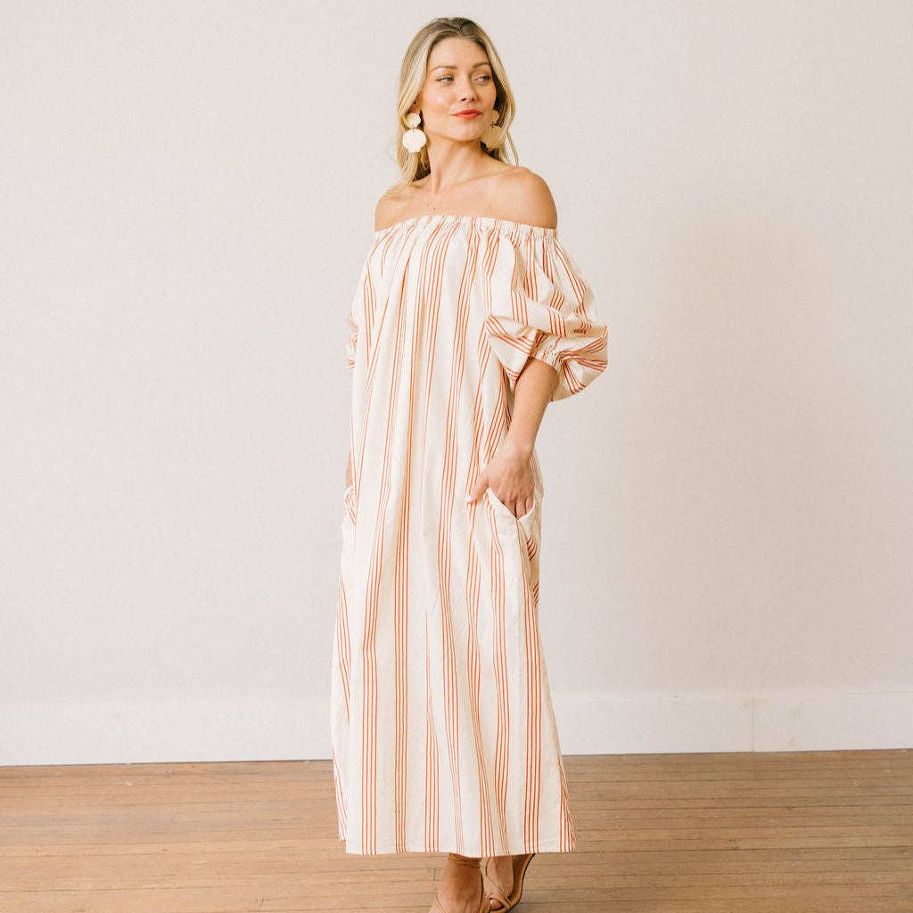 Cherry Pinstripe Ace Dress