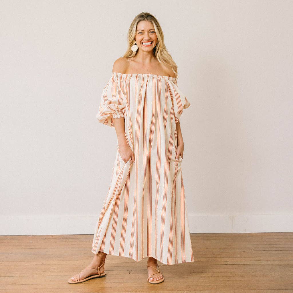 Cherry Pinstripe Ace Dress