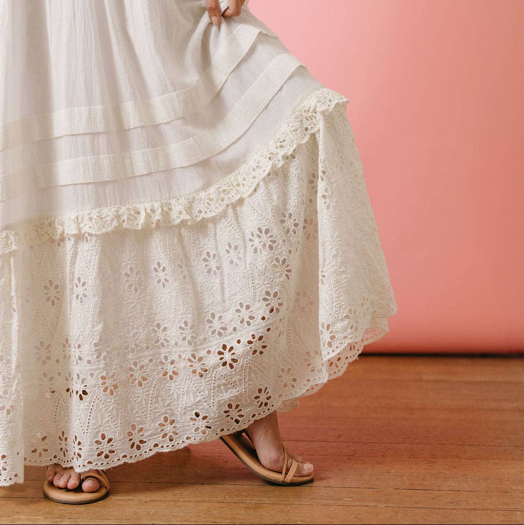 Ivory Eyelet Charlotte Dress