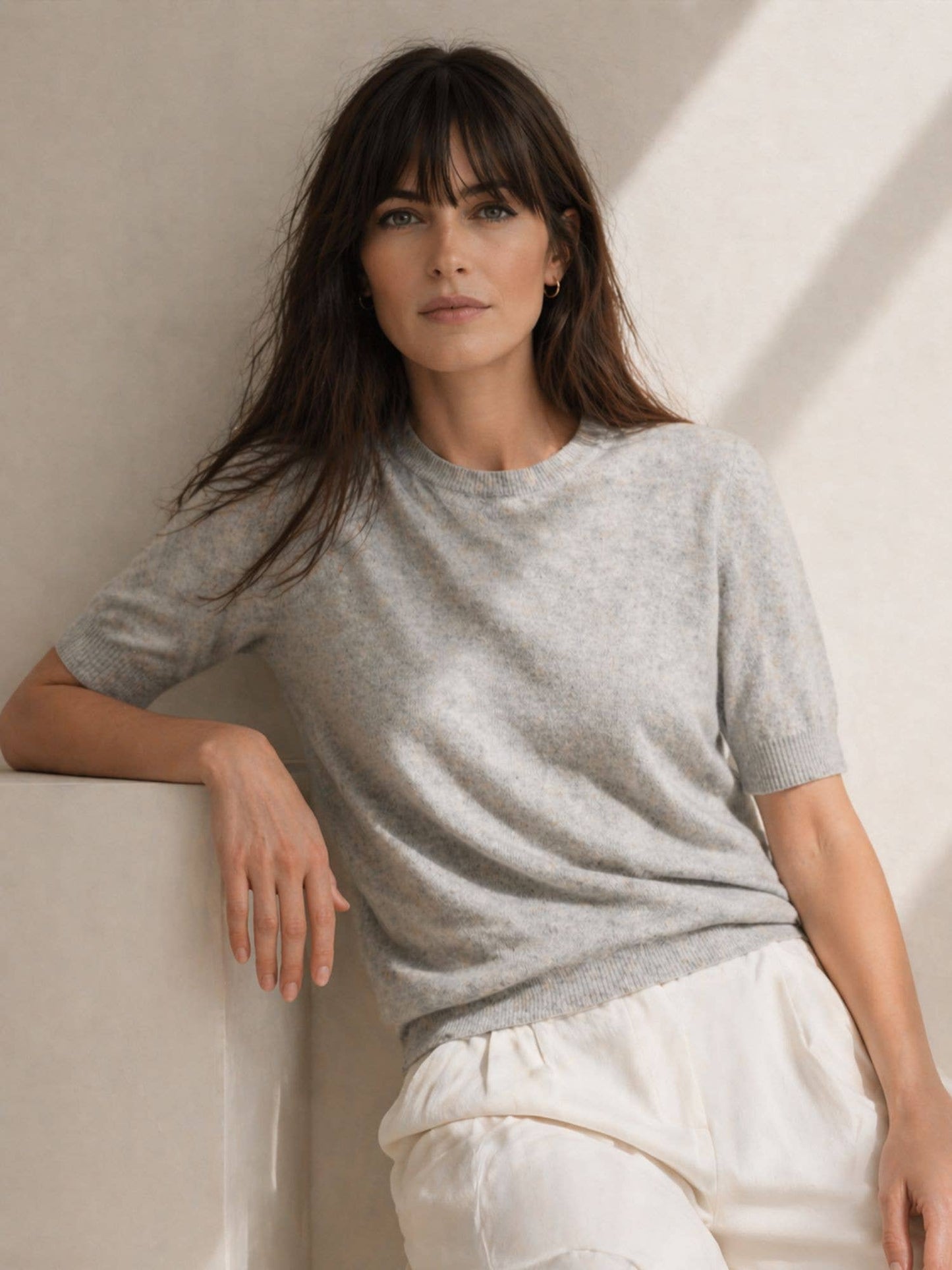 Short Sleeve Cashmere Sweater