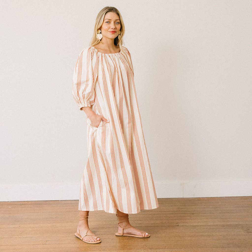 Cherry Pinstripe Ace Dress