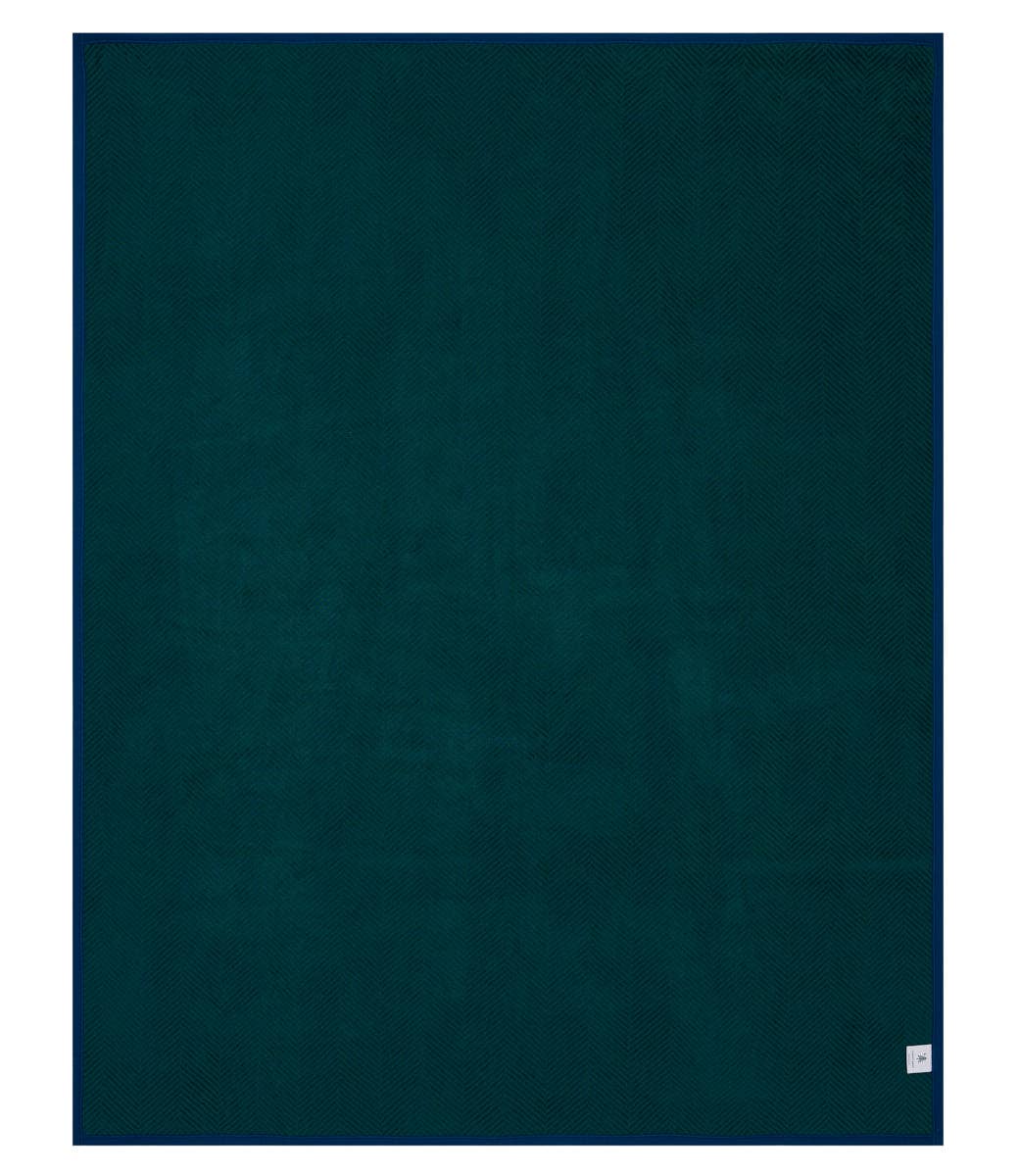 ChappyWrap Harborview Herringbone Blue Spruce Blanket