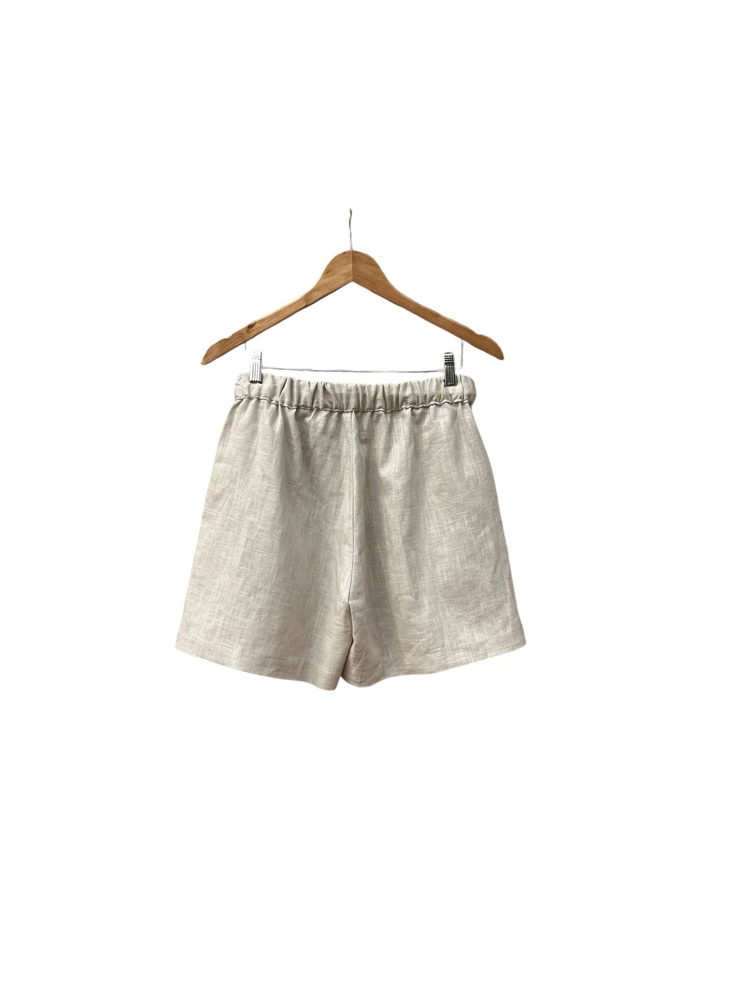 Relaxed Fit Tie Waist Linen Shorts