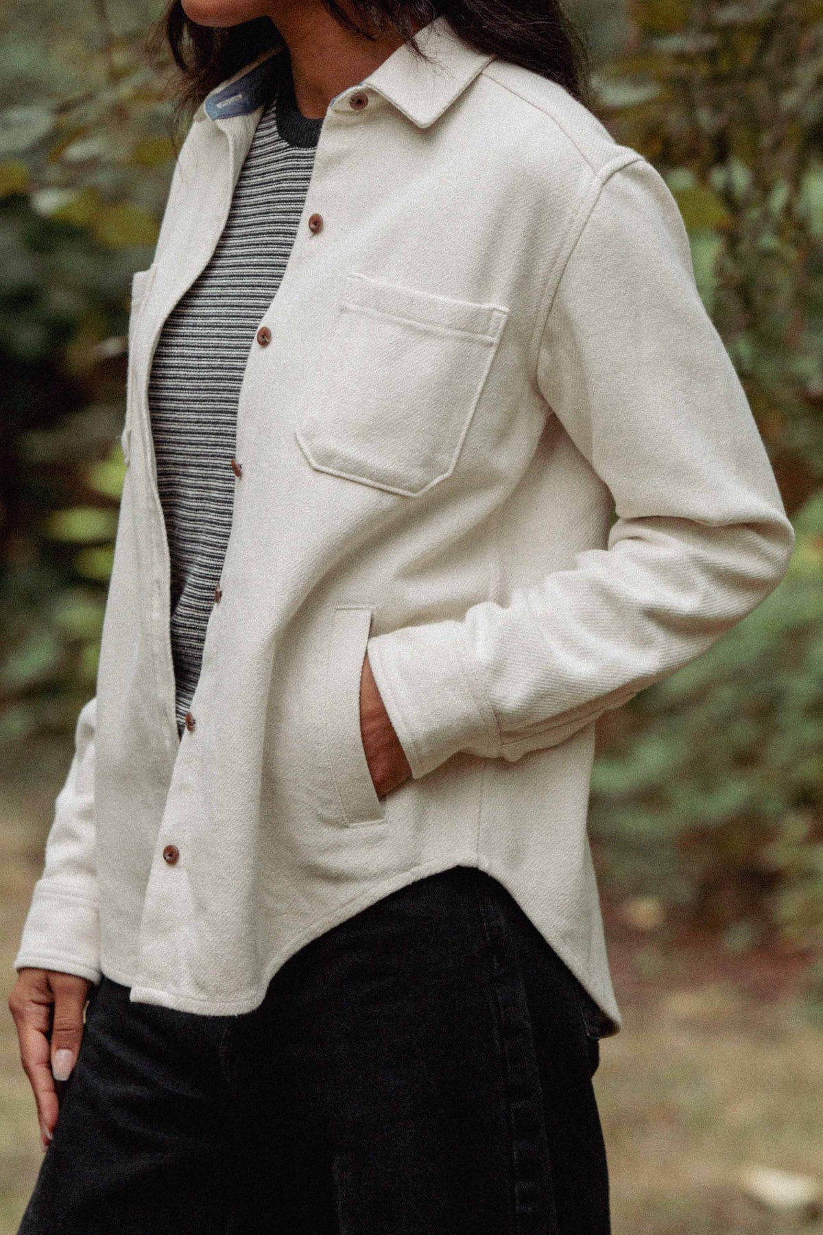 Ivory Twill Shacket