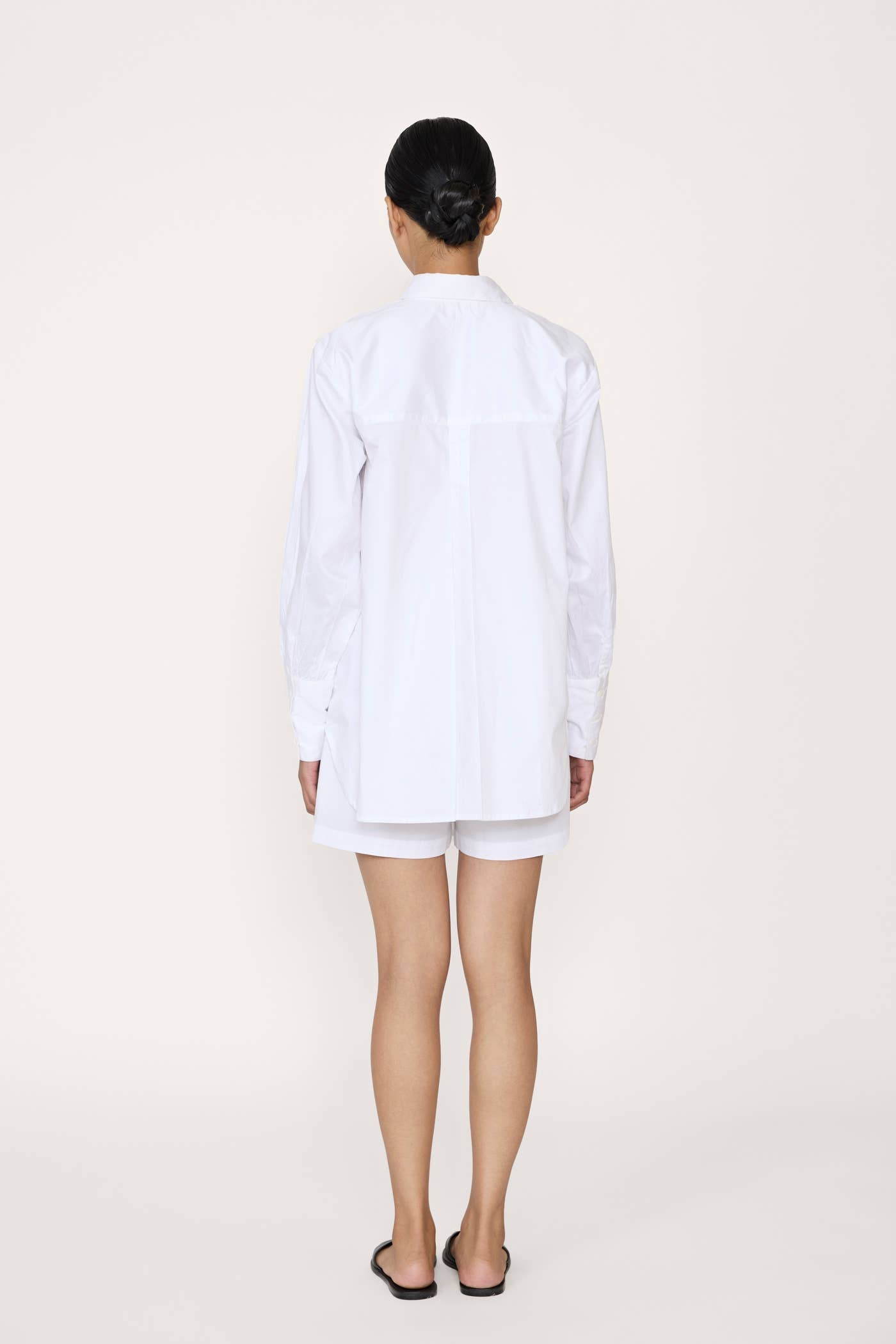 Poplin Cotton Button Down Shirt | White