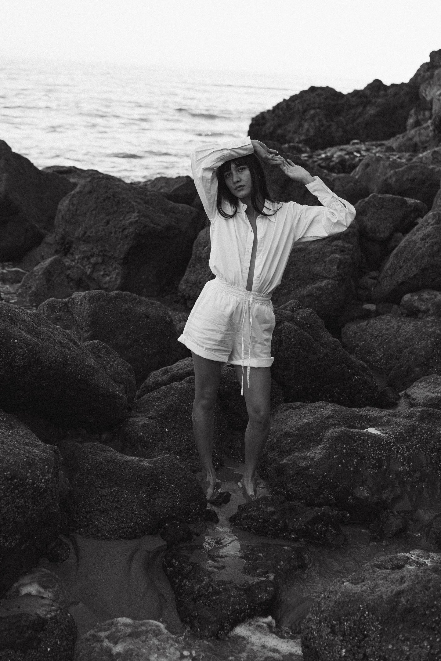 Poplin Cotton Button Down Shirt | White