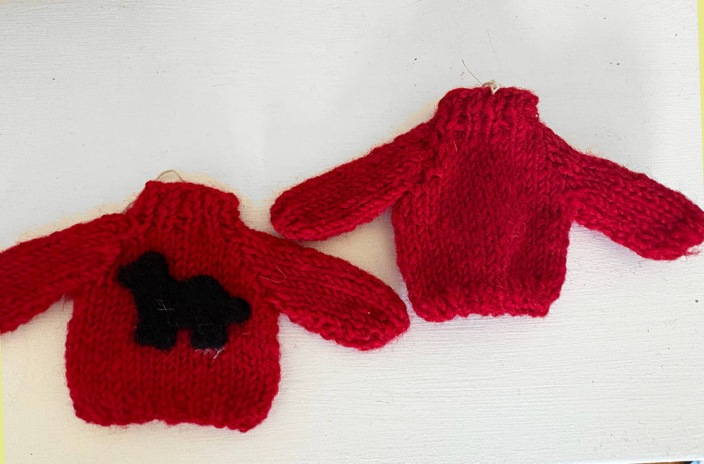 Hand-Knit "Black Lab" Sweater Ornament