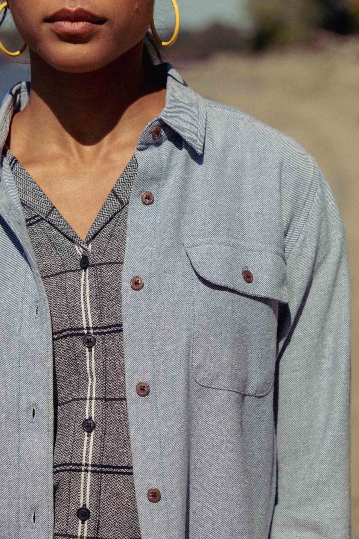 Denim Twill Flannel Shirt